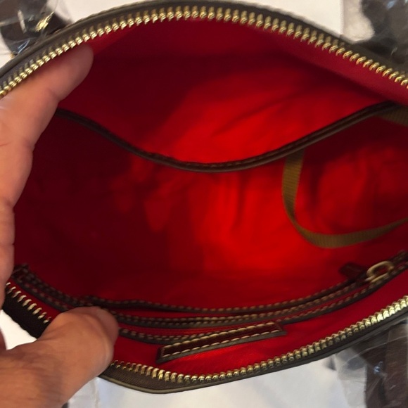 Dooney & Bourke Denison Small Heidi Cognac Croc-Embossed Satchel NWT MSRP $388 - Picture 4 of 8